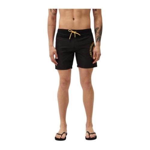 Kleur Blok Zwembroek Bikkembergs , Black , Heren