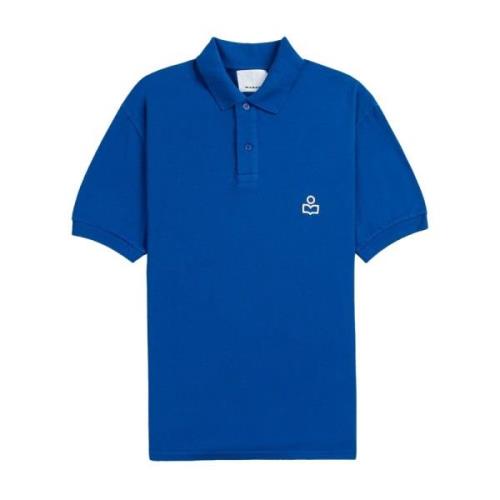 Blauwe Anafiko Polo Shirt Isabel Marant , Blue , Heren