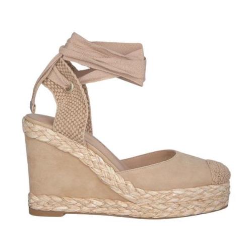 Geknoopte Sleehak Sandaal Alma EN Pena , Beige , Dames