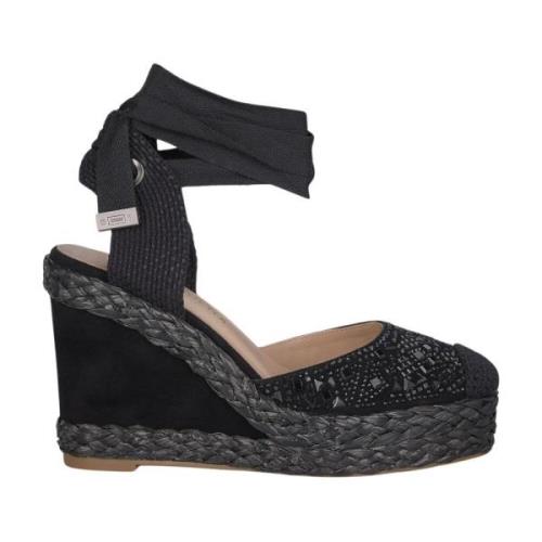 Glitter Sleehak Sandaal Alma EN Pena , Black , Dames