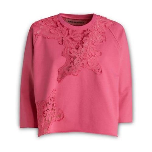 Stijlvolle Sweatshirts voor Dagelijks Gebruik Pink Memories , Pink , D...