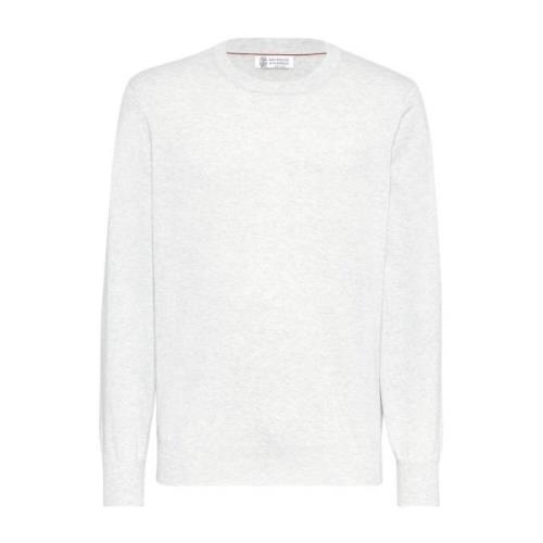Luxe Sweaters Collectie Brunello Cucinelli , Gray , Heren