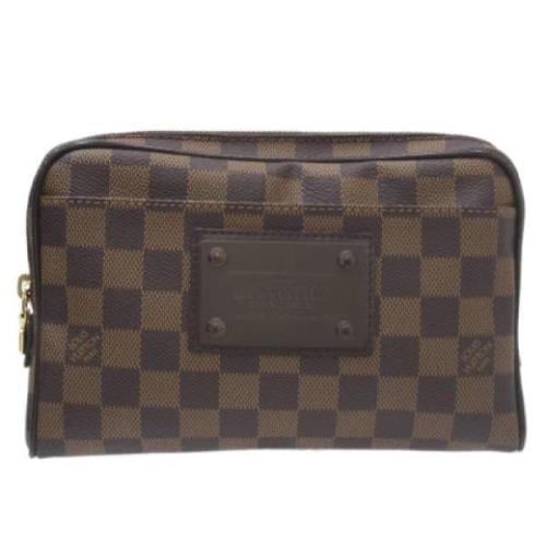 Pre-owned Canvas clutches Louis Vuitton Vintage , Brown , Dames