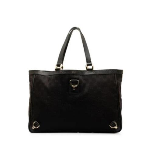 Pre-owned Canvas totes Gucci Vintage , Black , Dames