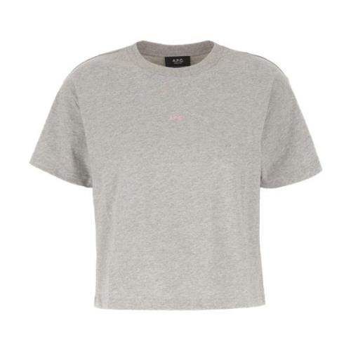 Casual Katoenen T-shirt A.p.c. , Gray , Dames