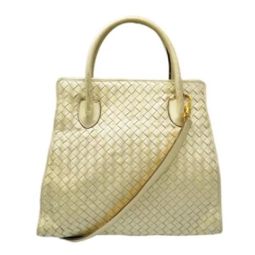 Pre-owned Leather handbags Bottega Veneta Vintage , Beige , Dames