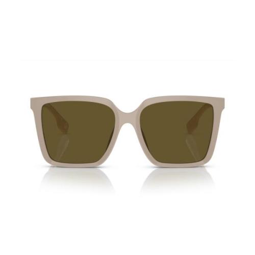 Vierkante zonnebril met bruine lenzen Burberry , Beige , Unisex