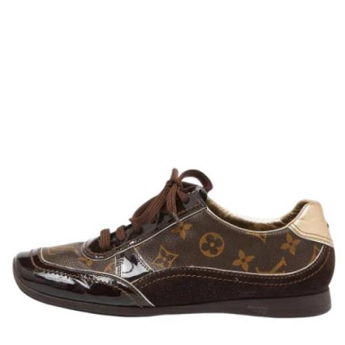 Pre-owned Coated canvas sneakers Louis Vuitton Vintage , Brown , Dames