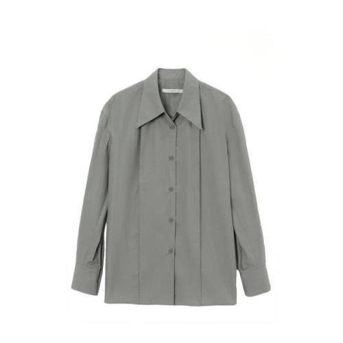 Grijze Katoenen Shirt met Volumemouwen LOW Classic , Gray , Dames