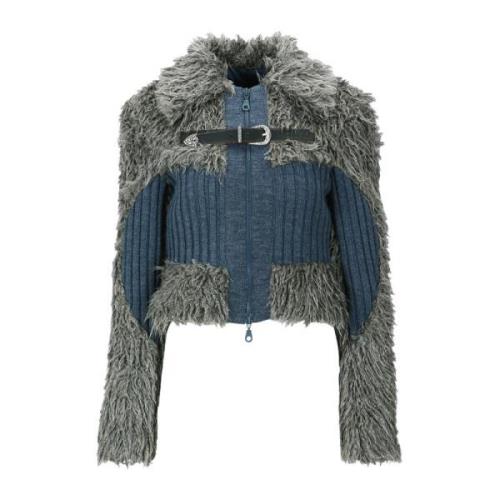 Shearling Zip-Up Sweater Andersson Bell , Multicolor , Dames