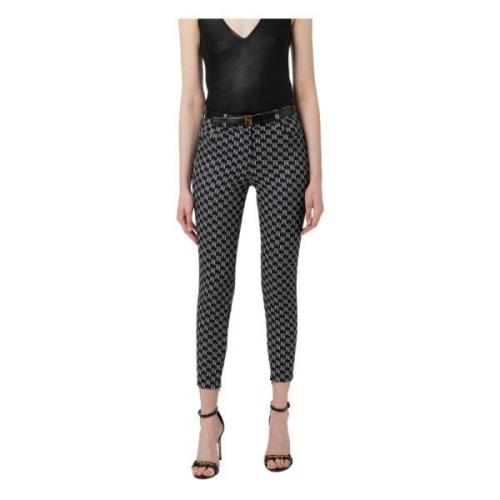 Stijlvolle Broek voor Vrouwen Elisabetta Franchi , Black , Dames