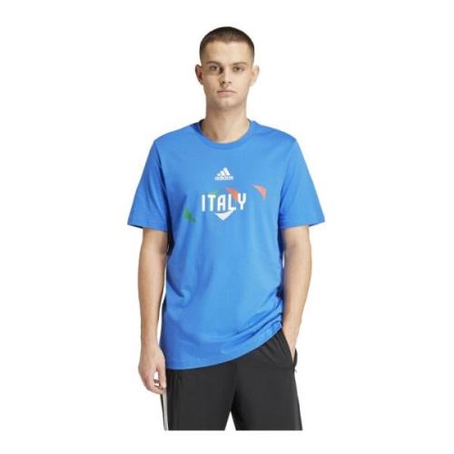 Italië Nationaal Team Heren T-shirt Adidas , Blue , Heren