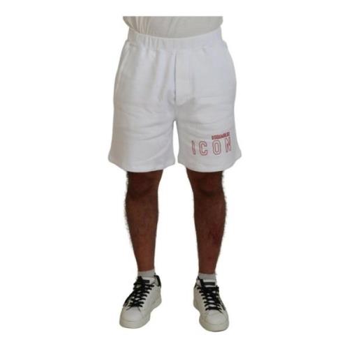 Witte Casual Bermuda Shorts Gemaakt in Italië Dsquared2 , White , Here...