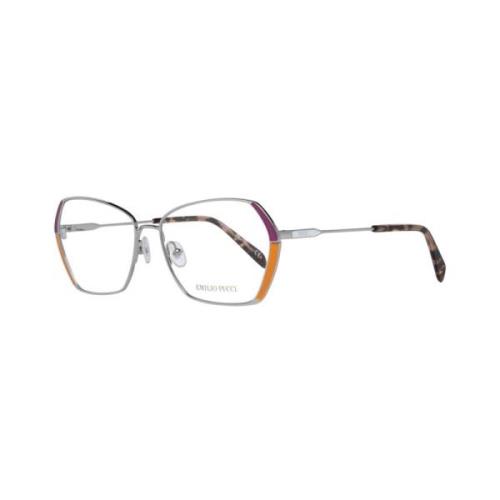 Zilveren Trapezium Optische Monturen Emilio Pucci , Gray , Dames