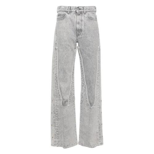 Snap Off Chap Jeans Y/Project , Gray , Dames