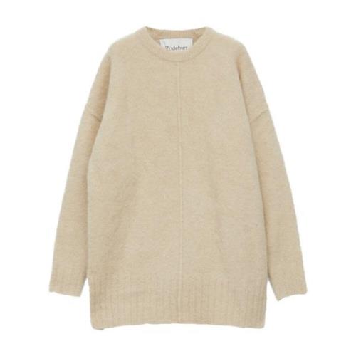 Alpaca Sweater voor Ontspannen Weekenden Rodebjer , Beige , Dames