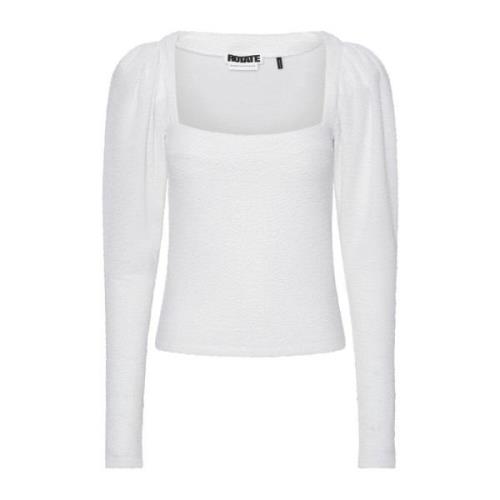 Vierkante Hals Witte Top Rotate Birger Christensen , White , Dames