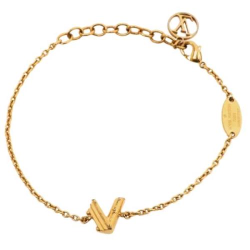 Pre-owned Metal bracelets Louis Vuitton Vintage , Yellow , Dames