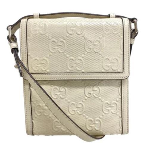 Pre-owned Leather gucci-bags Gucci Vintage , Beige , Dames