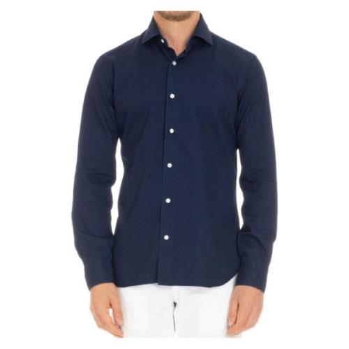 Denim Overhemd Barba , Blue , Heren