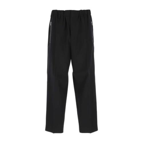 Midnight Blue Wool Pants Jil Sander , Blue , Heren