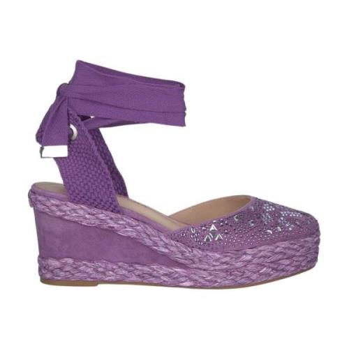 Rhinestone Sleehak Sandaal Alma EN Pena , Purple , Dames