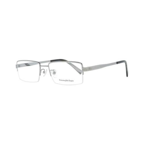 Titanium Half-Rim Optische Monturen Ermenegildo Zegna , Gray , Heren