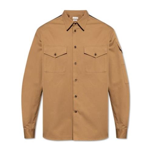 Overhemd met zakken Alexander McQueen , Beige , Heren