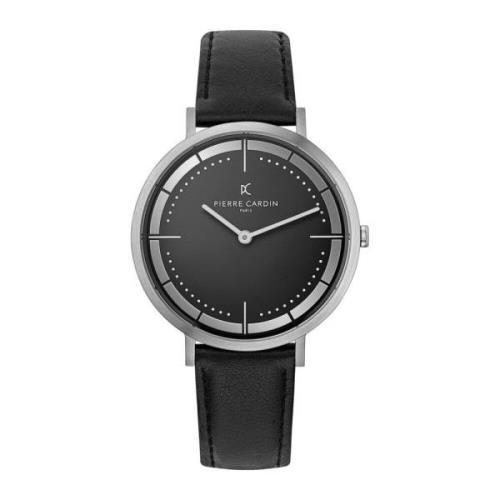 Elegante Zilveren Heren Analoge Horloge Pierre Cardin , Gray , Heren