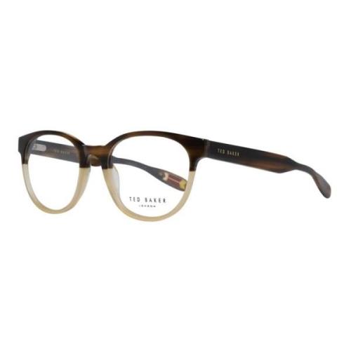 Bruine Ovale Plastic Optische Monturen Ted Baker , Brown , Heren