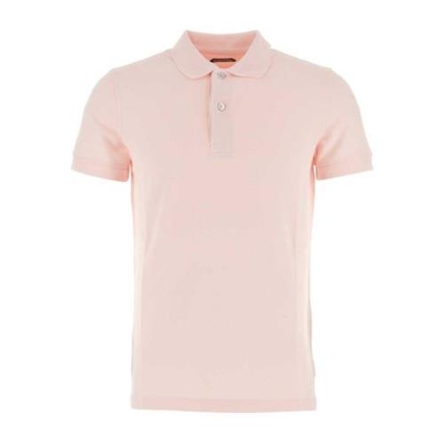Roze Piquet Polo Shirt Tom Ford , Pink , Heren