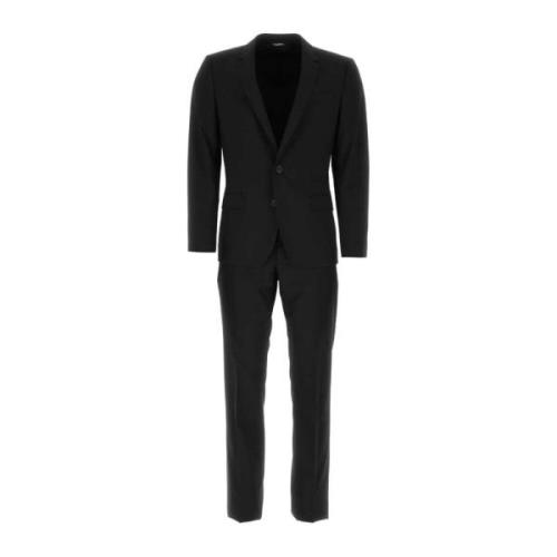 Stretch Wool Tuxedo Suit Dolce & Gabbana , Black , Heren