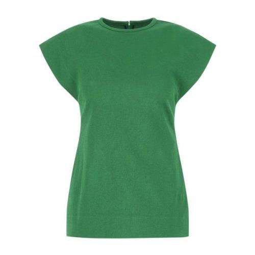 Groene Viscose Blend Top Jil Sander , Green , Dames