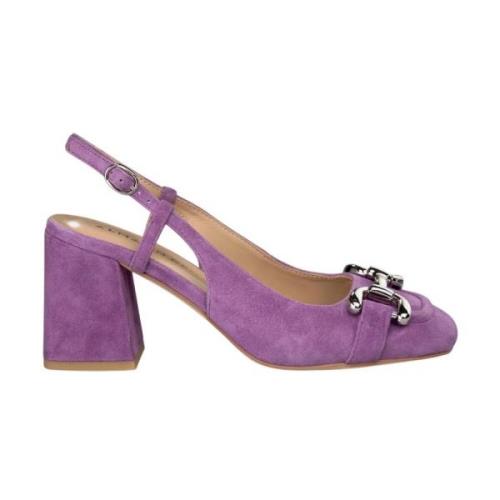 Vierkante hak gesp schoen Alma EN Pena , Purple , Dames