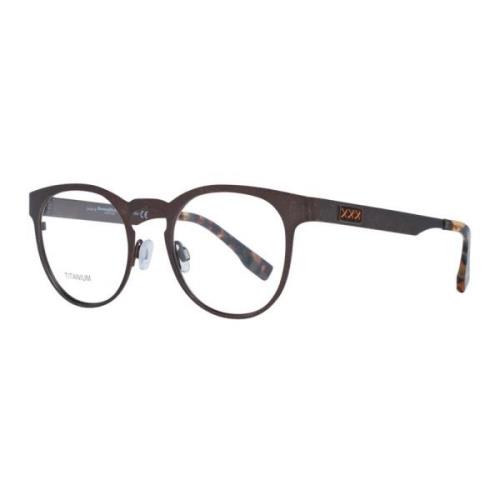 Stijlvolle Ronde Optische Monturen Ermenegildo Zegna , Brown , Heren