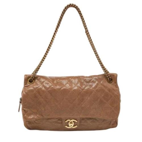 Pre-owned Fabric chanel-bags Chanel Vintage , Brown , Dames