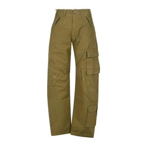 Cargo Broek met Wijde Pijpen Darkpark , Green , Dames