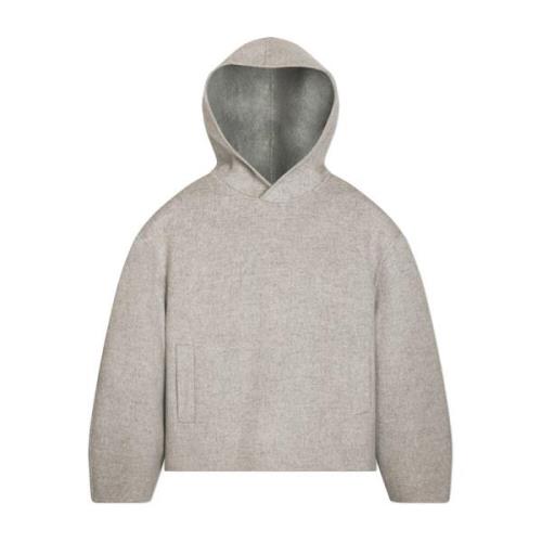 Taupe Hooded Wol Cashmere Jas Loulou Studio , Gray , Dames