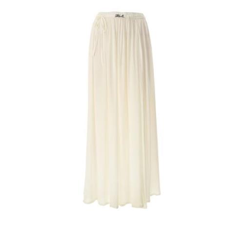 Ivory Maxi Beach Skirt Karl Lagerfeld , White , Dames