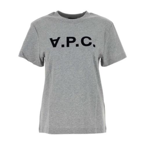 Grijze Katoenen T-Shirt A.p.c. , Gray , Dames