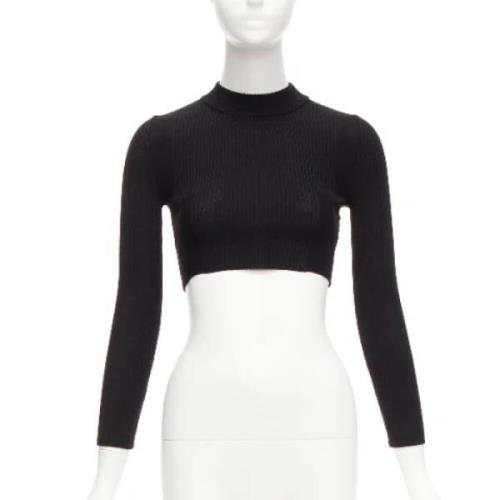 Pre-owned Wool tops Maison Margiela Pre-owned , Black , Dames
