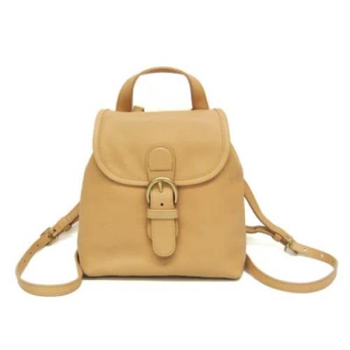 Pre-owned Leather backpacks Coach Pre-owned , Beige , Dames