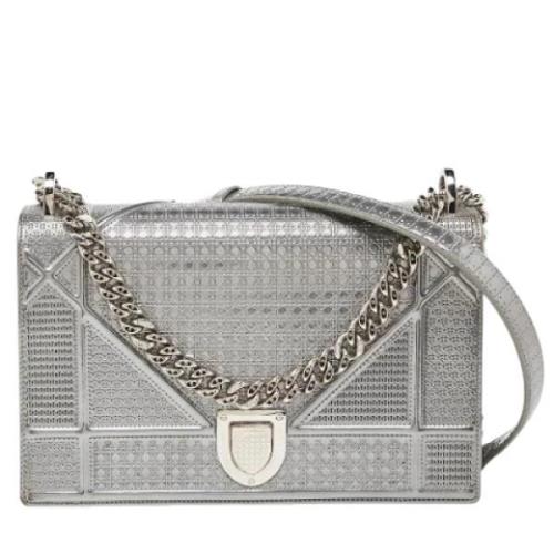 Pre-owned Leather dior-bags Dior Vintage , Gray , Dames