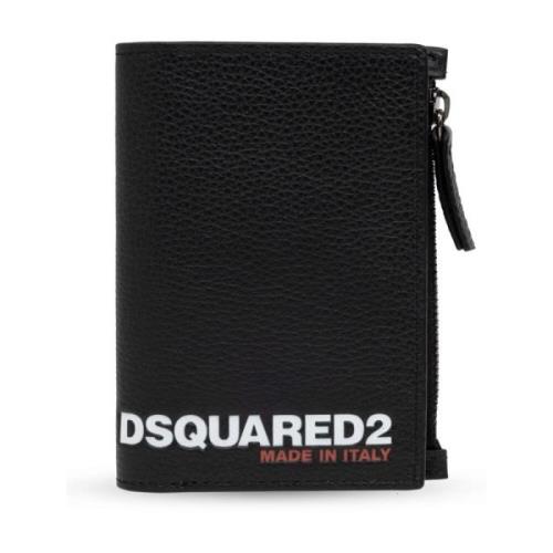 Leren portemonnee Dsquared2 , Black , Heren