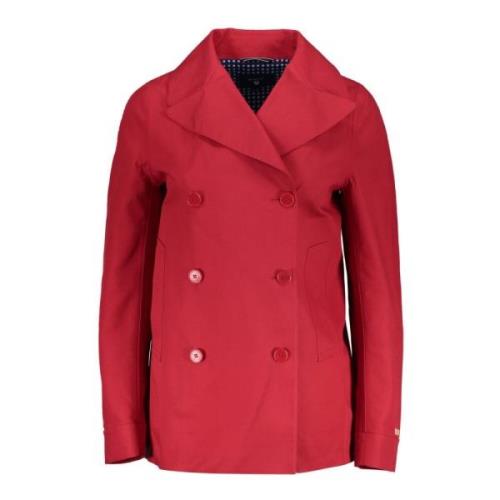 Rode Katoenen Sportjas met Logo Gant , Red , Dames