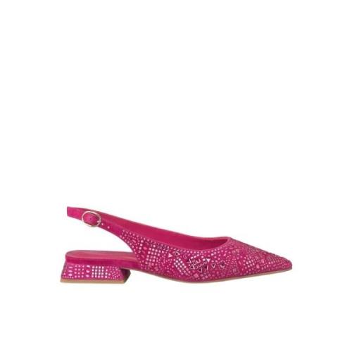 Glitter Platte Schoen met Gesp Sluiting Alma EN Pena , Pink , Dames
