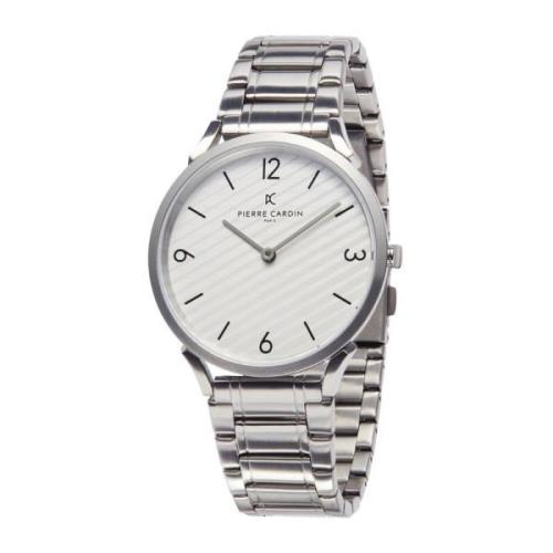 Elegante Zilveren Analoge Herenhorloge Pierre Cardin , Gray , Heren