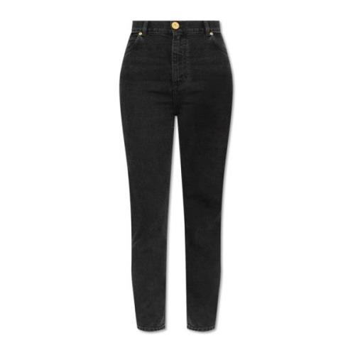 Slim-fit jeans Balmain , Black , Dames