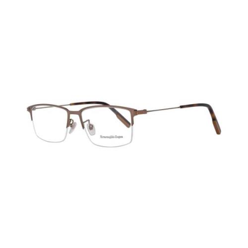 Bronzen Half-Rim Optische Monturen Ermenegildo Zegna , Brown , Heren