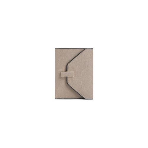 Fold 3 CC Iside Portemonnee Valextra , Beige , Dames